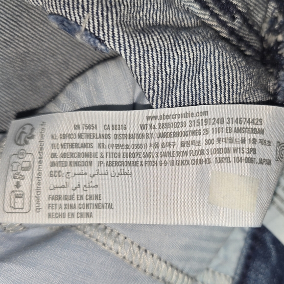 Abercrombie & Fitch High Rise Loose Jeans Wide Leg Denim Women's Size 6/28 - Picture 3 of 16